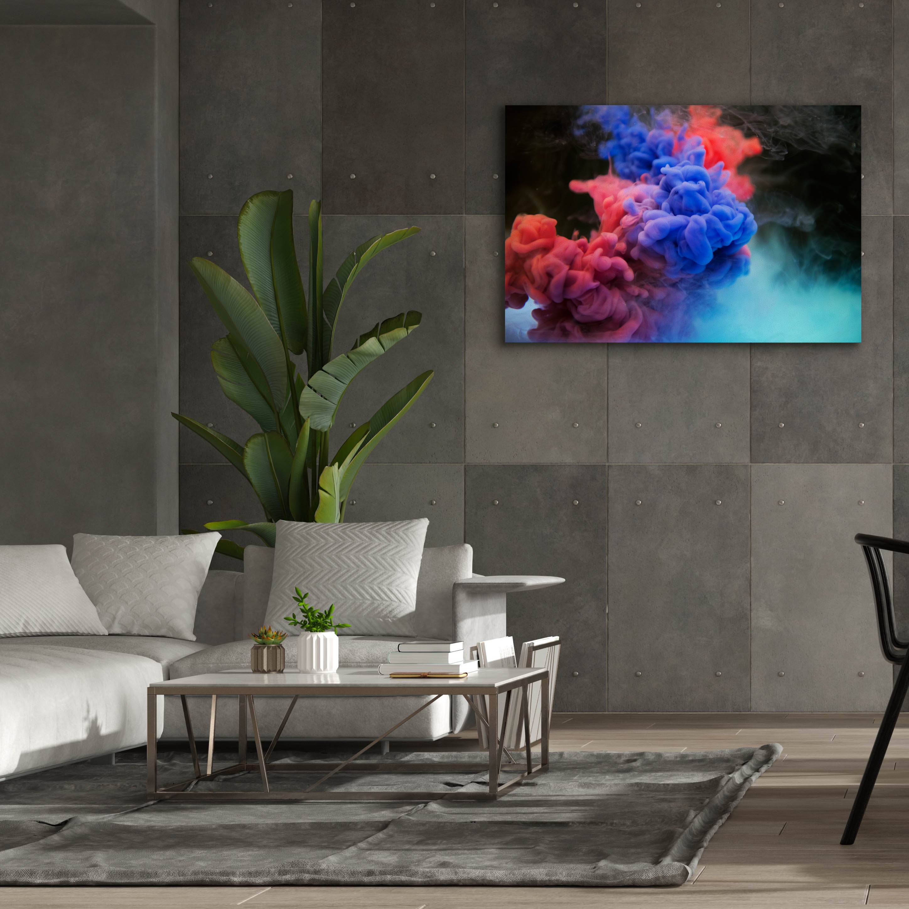 'Pink Smokey Haze' by Epic Portfolio, Canvas Wall Art,60 x 40