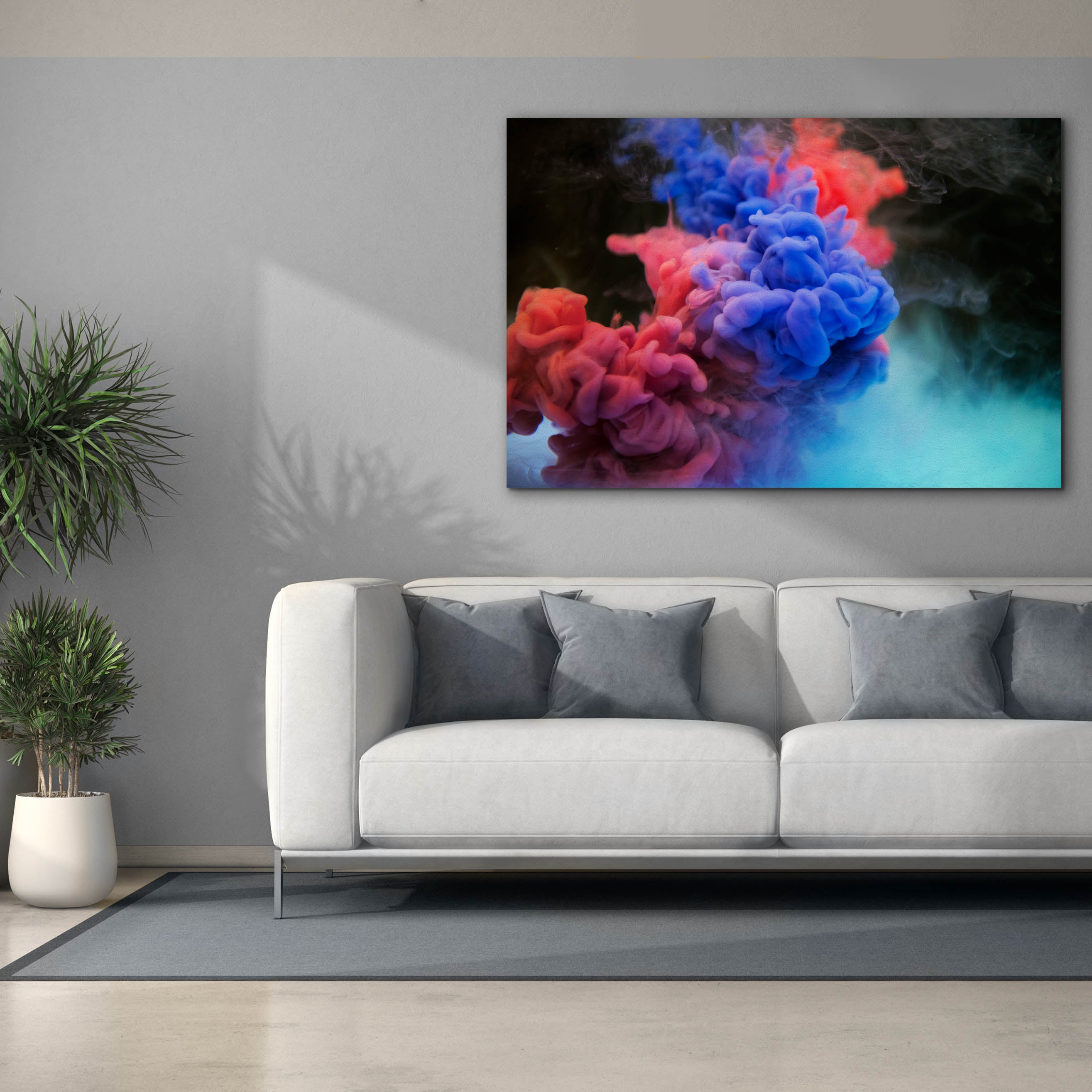 'Pink Smokey Haze' by Epic Portfolio, Canvas Wall Art,60 x 40