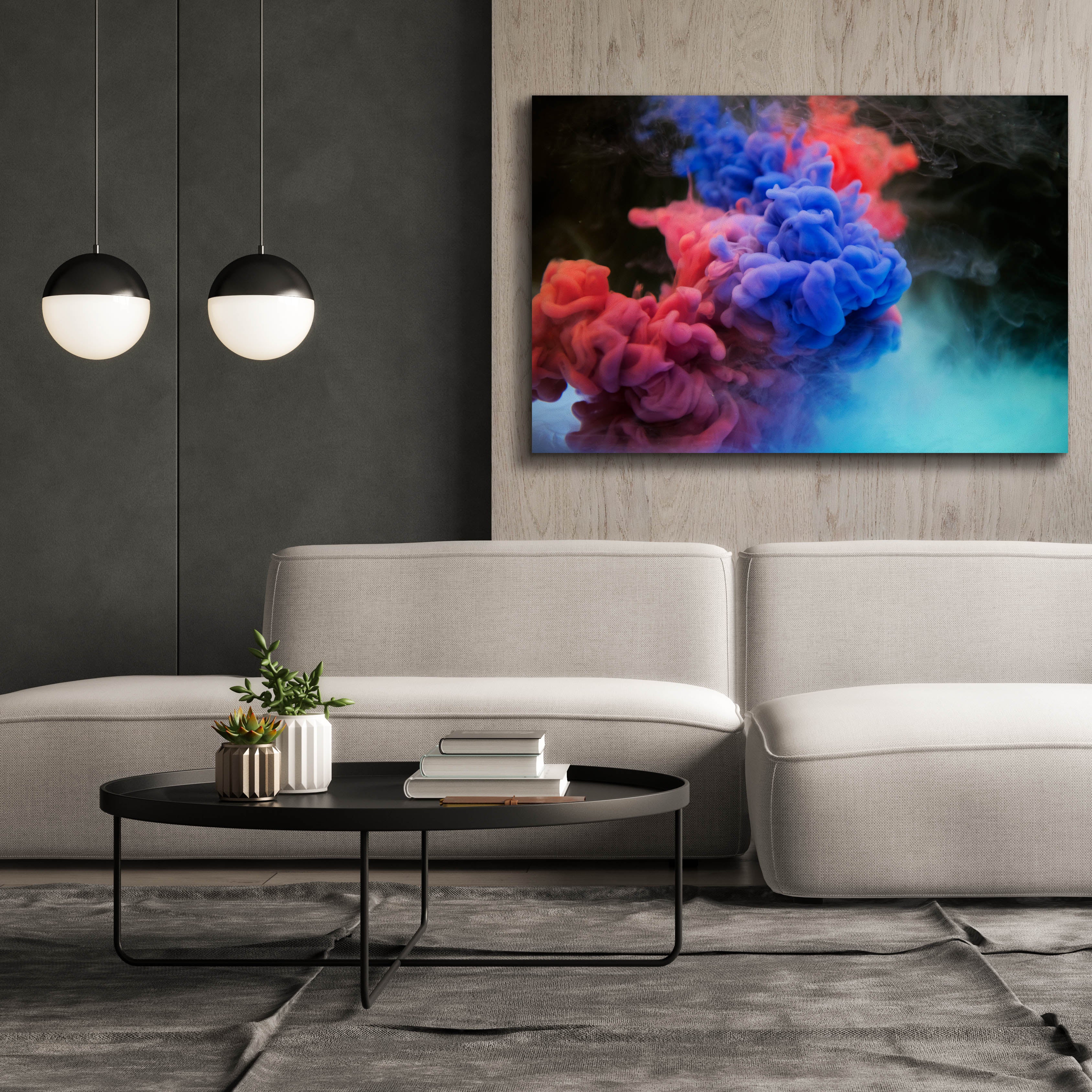 'Pink Smokey Haze' by Epic Portfolio, Canvas Wall Art,60 x 40