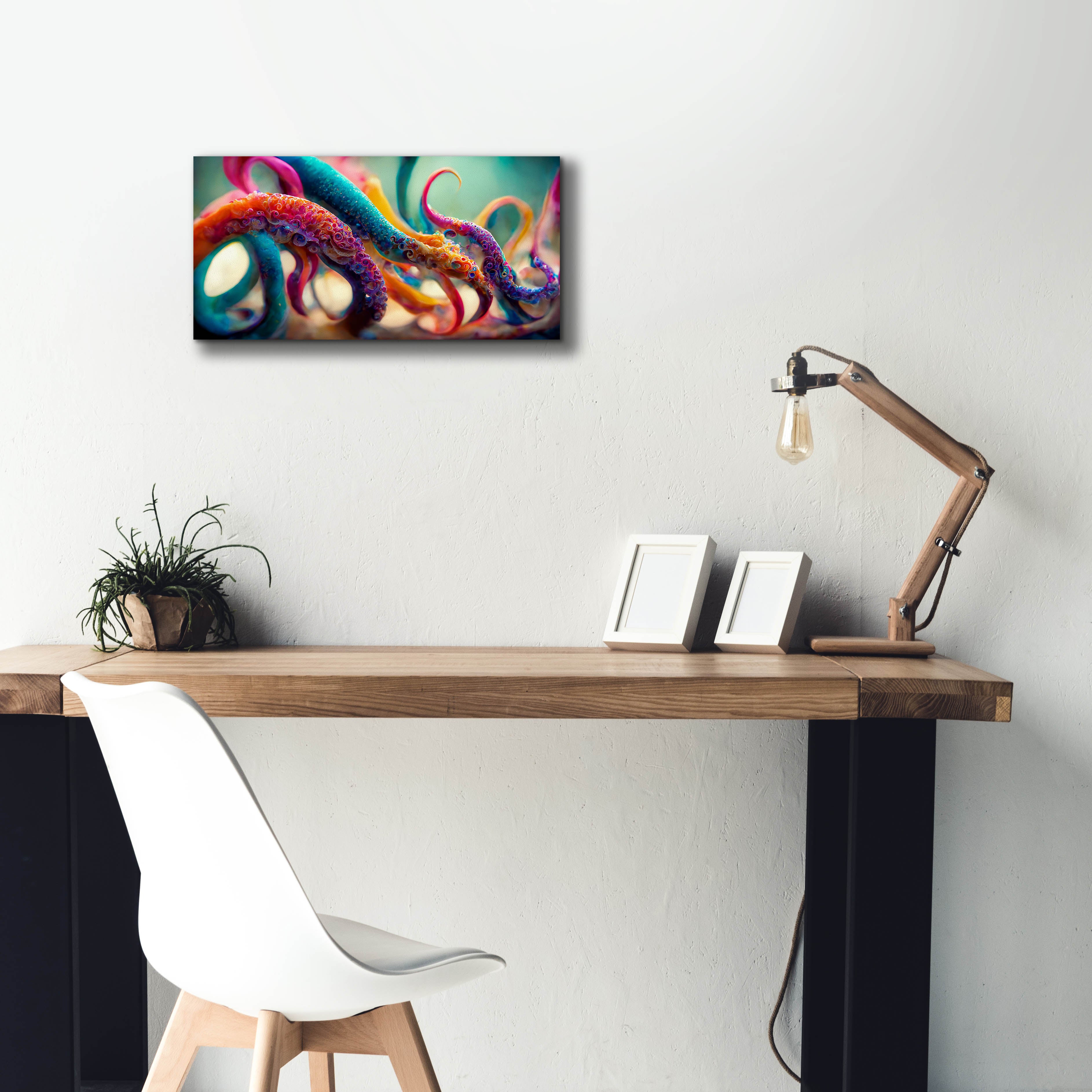 'Painterly Tentacles' by Epic Portfolio, Canvas Wall Art,24 x 12