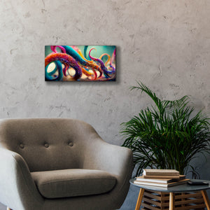 'Painterly Tentacles' by Epic Portfolio, Canvas Wall Art,24 x 12