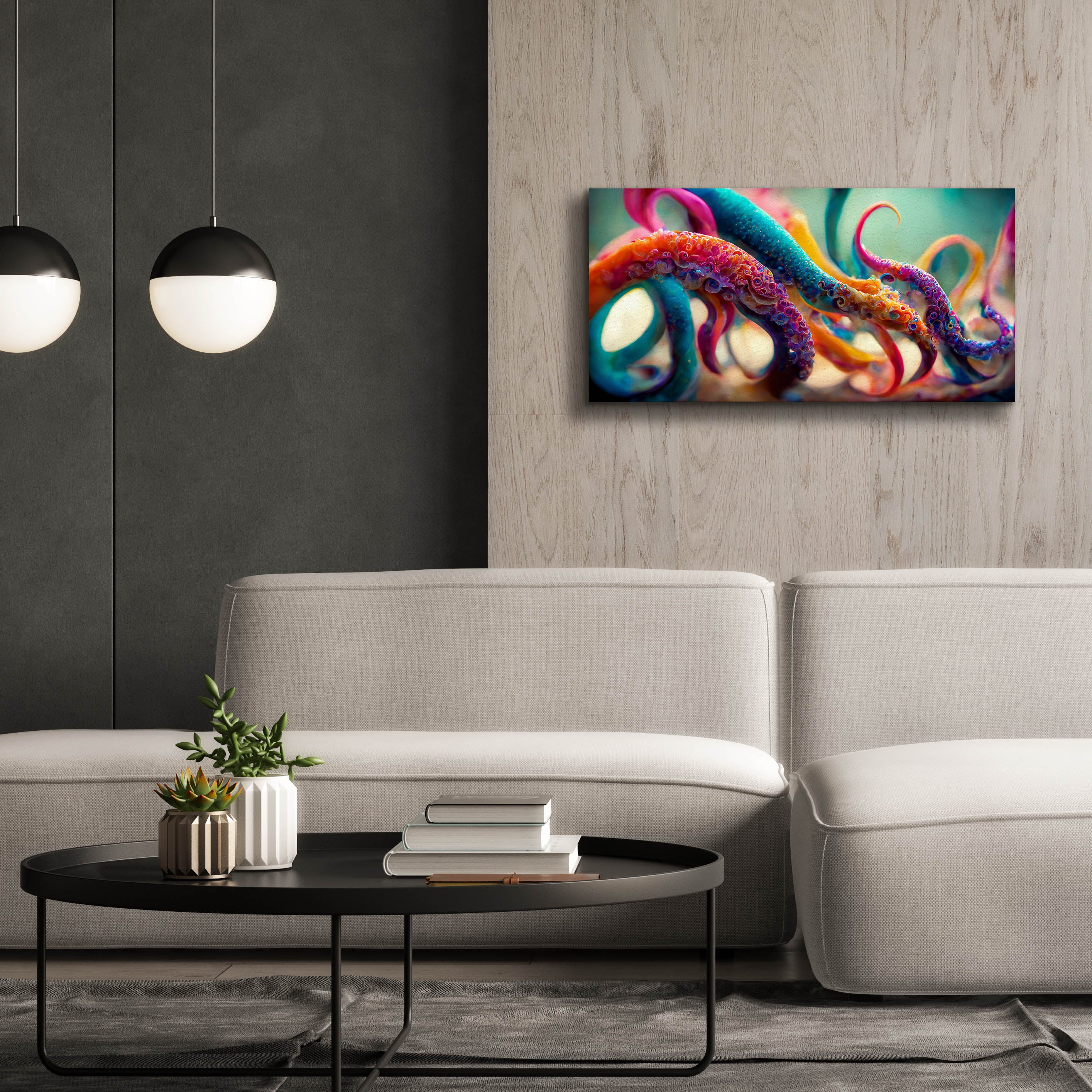 'Painterly Tentacles' by Epic Portfolio, Canvas Wall Art,40 x 20
