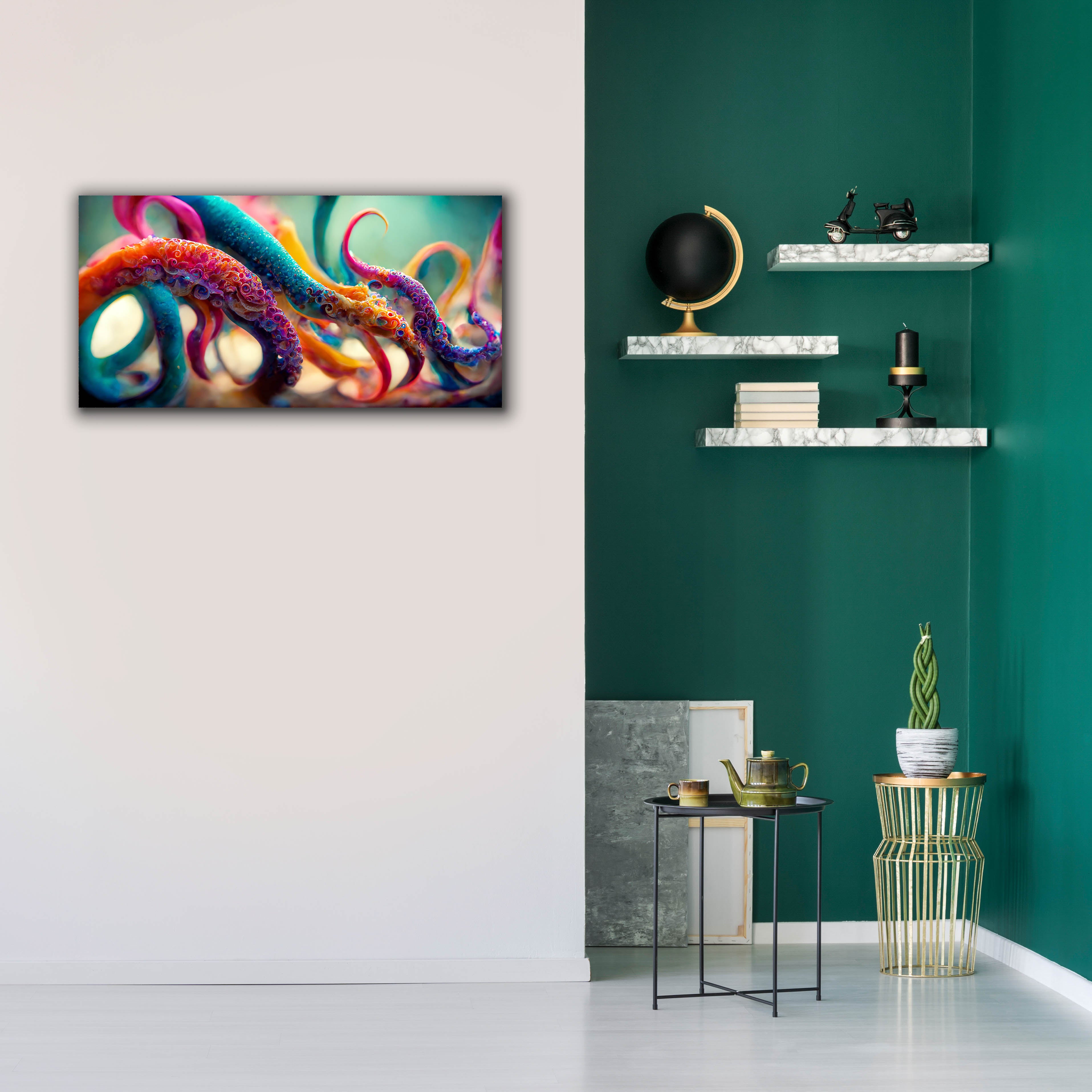 'Painterly Tentacles' by Epic Portfolio, Canvas Wall Art,40 x 20