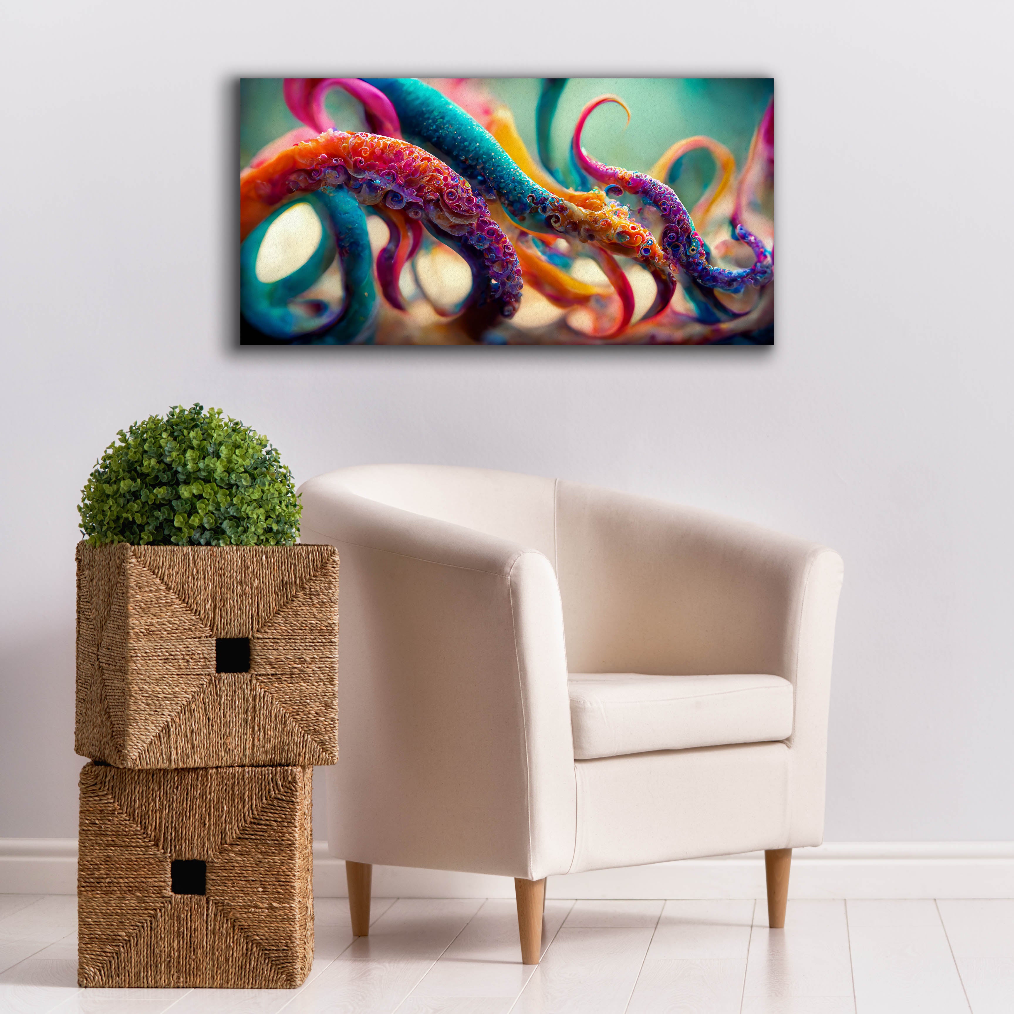 'Painterly Tentacles' by Epic Portfolio, Canvas Wall Art,40 x 20