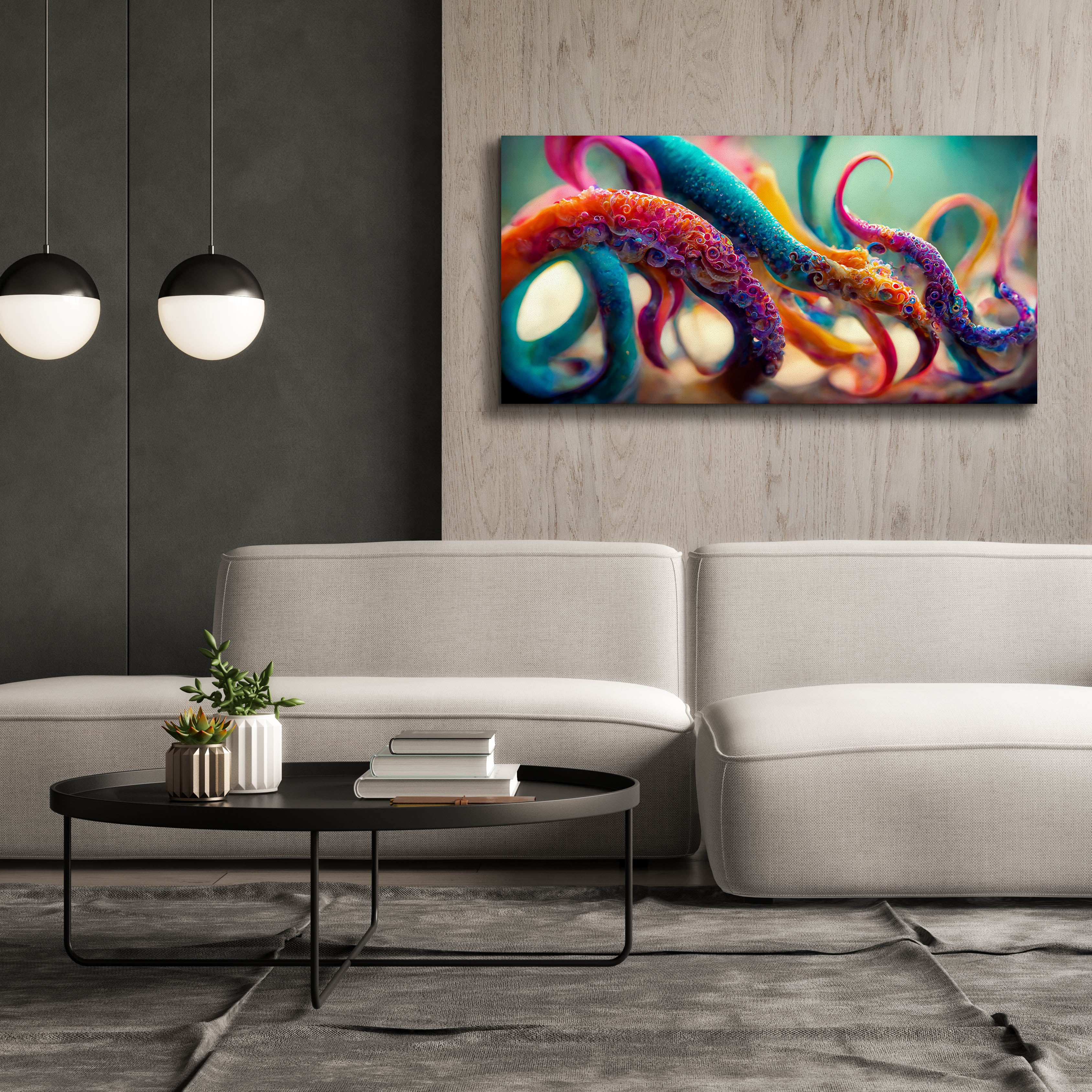 'Painterly Tentacles' by Epic Portfolio, Canvas Wall Art,60 x 30