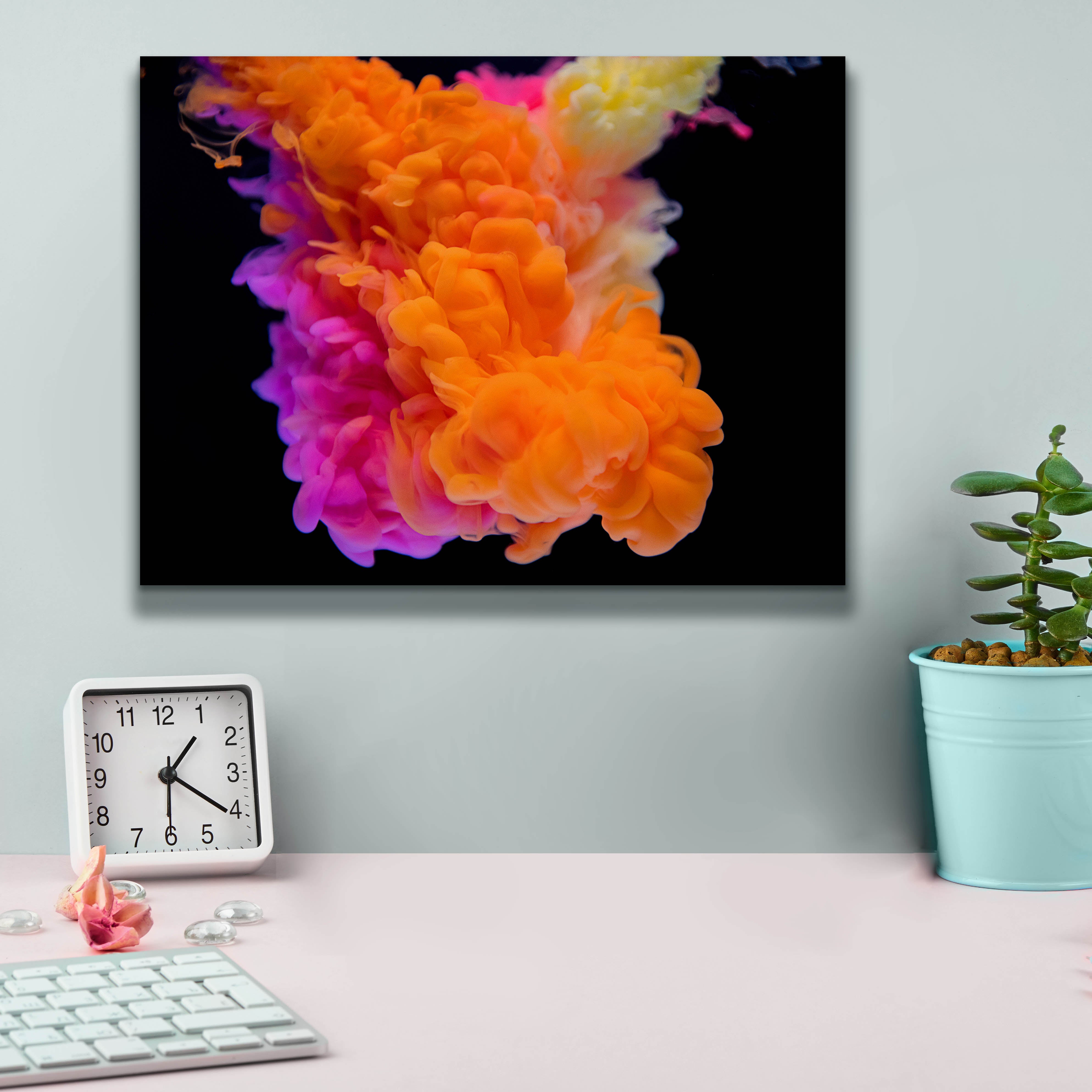 'Orange Burst' by Epic Portfolio, Canvas Wall Art,16 x 12