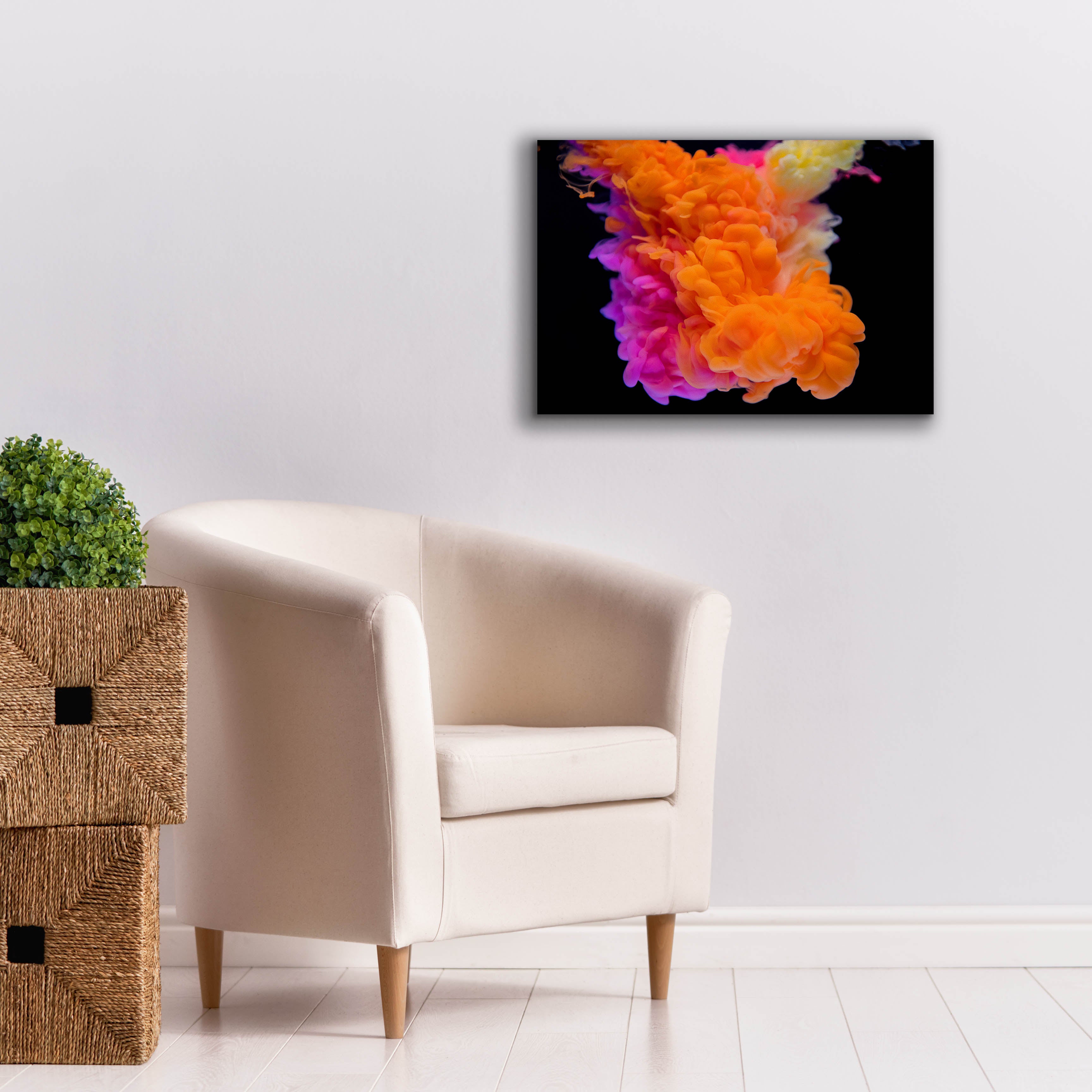 'Orange Burst' by Epic Portfolio, Canvas Wall Art,26 x 18