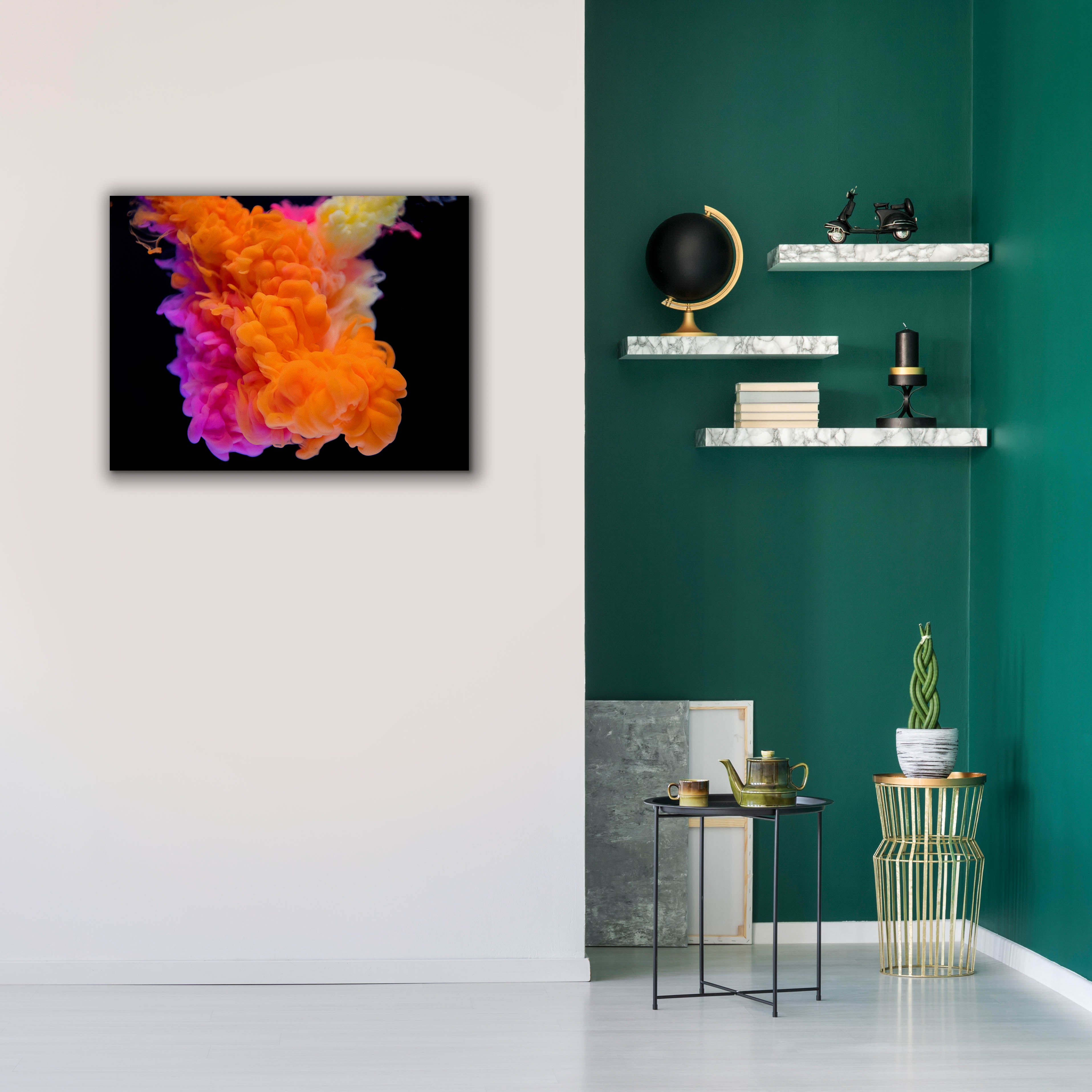 'Orange Burst' by Epic Portfolio, Canvas Wall Art,34 x 26
