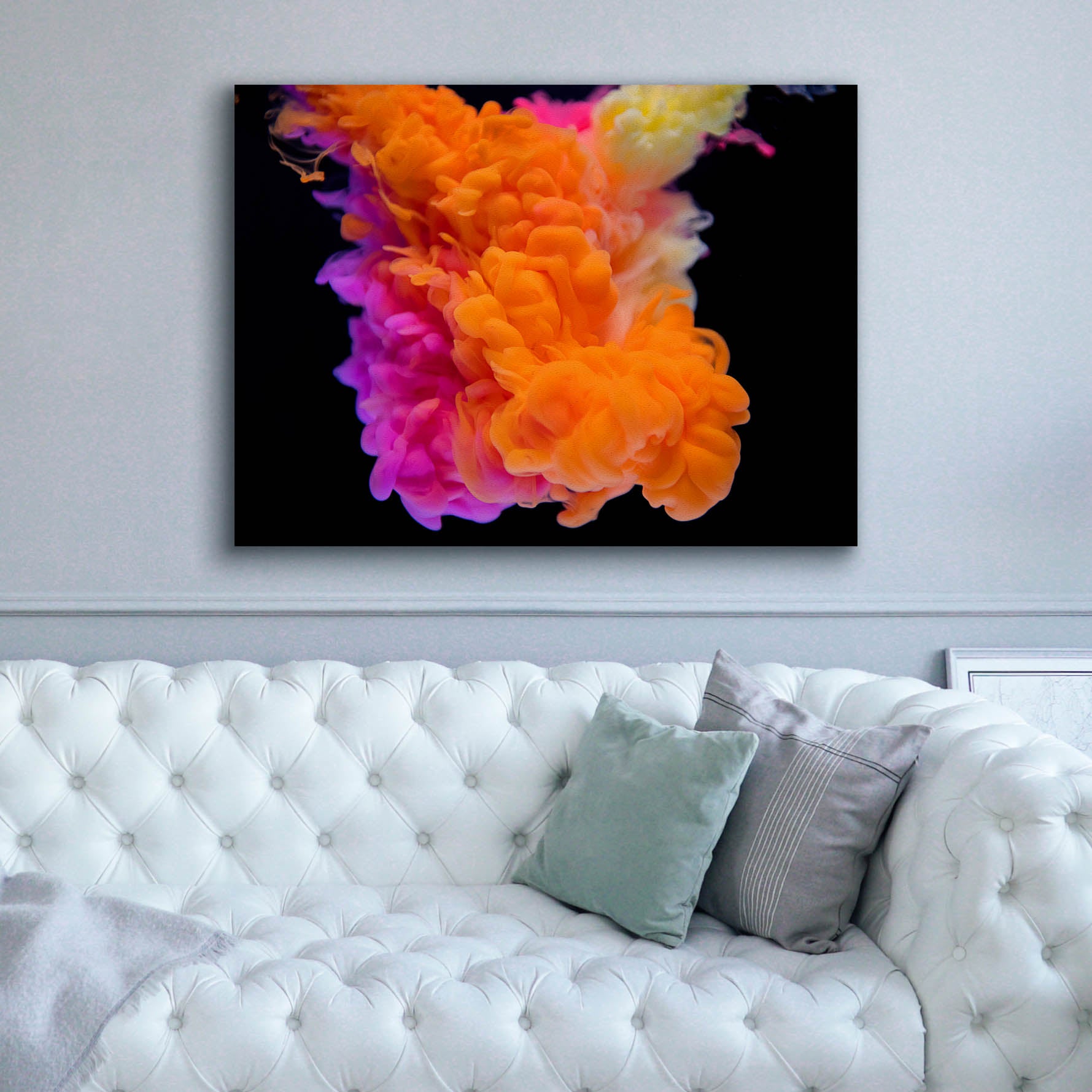 'Orange Burst' by Epic Portfolio, Canvas Wall Art,54 x 40