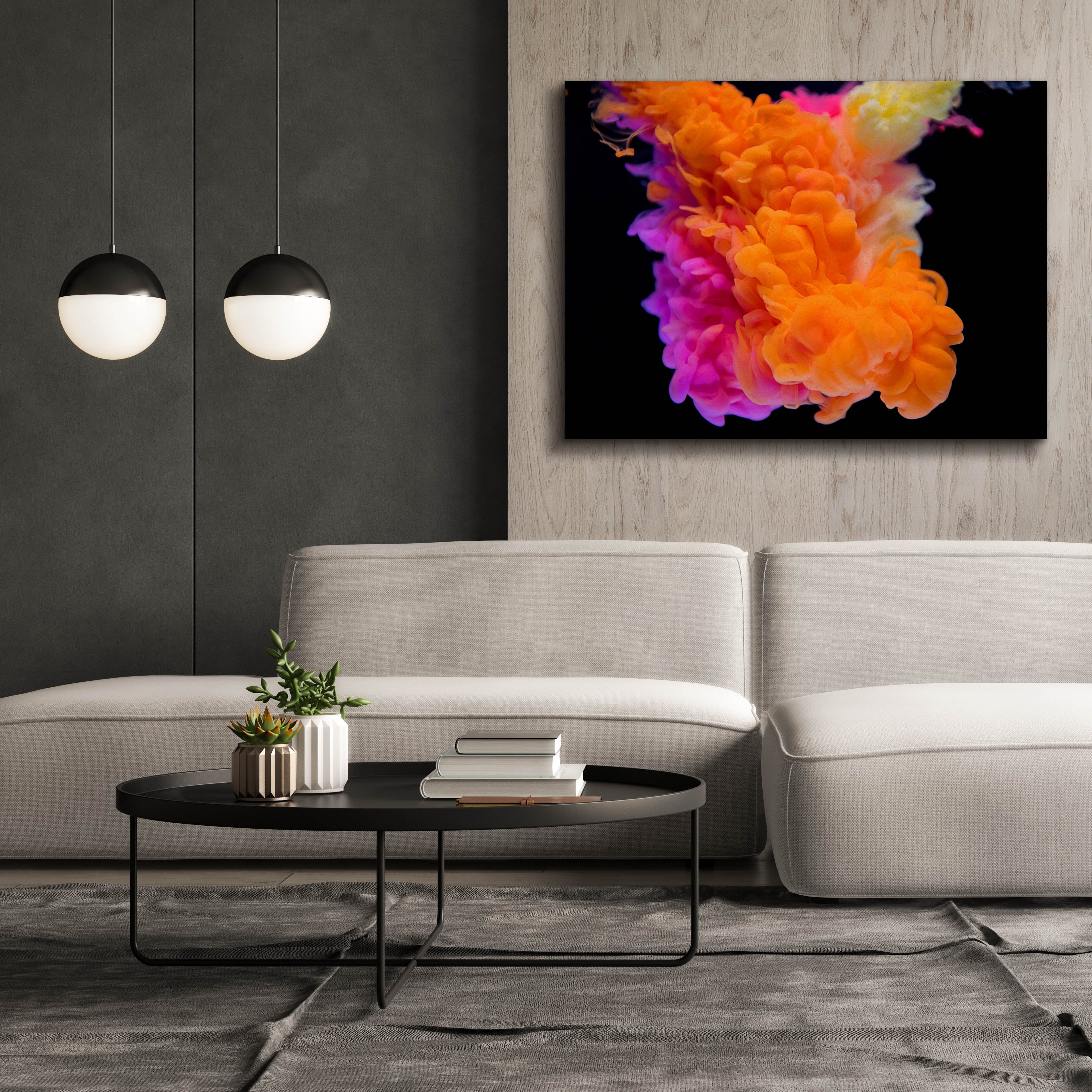 'Orange Burst' by Epic Portfolio, Canvas Wall Art,54 x 40