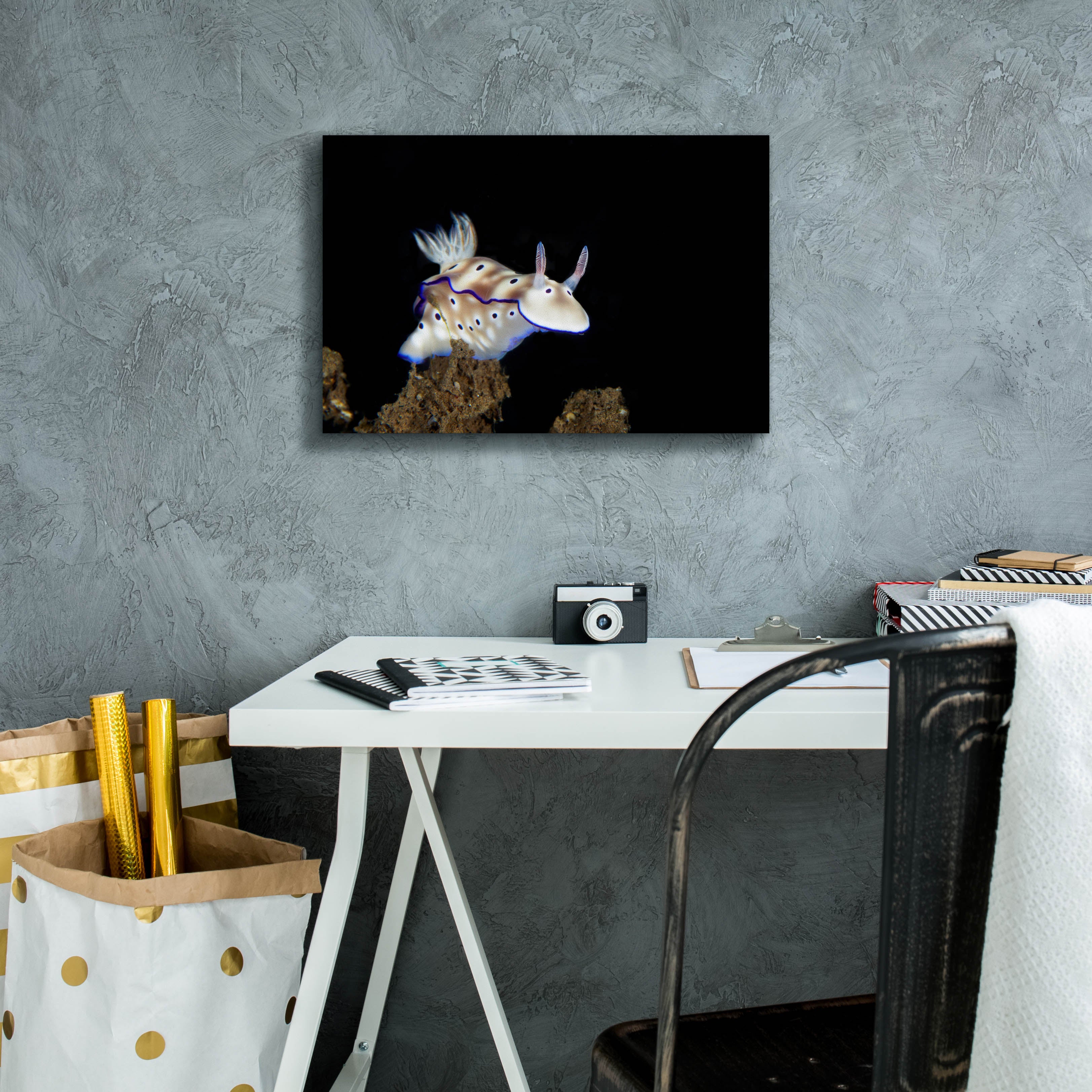 'Nudibranch On Coral Reef' by Epic Portfolio, Canvas Wall Art,18 x 12