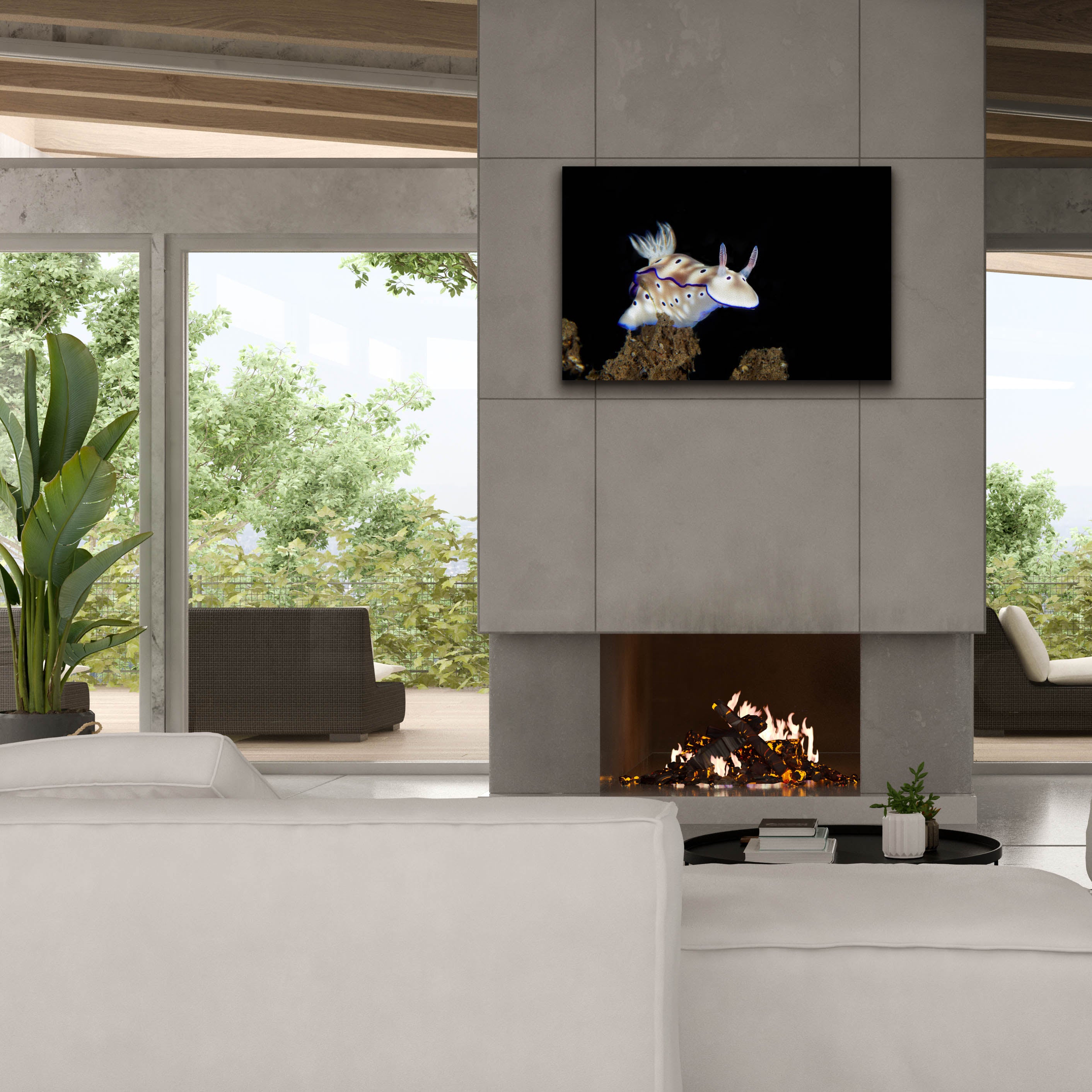 'Nudibranch On Coral Reef' by Epic Portfolio, Canvas Wall Art,40 x 26