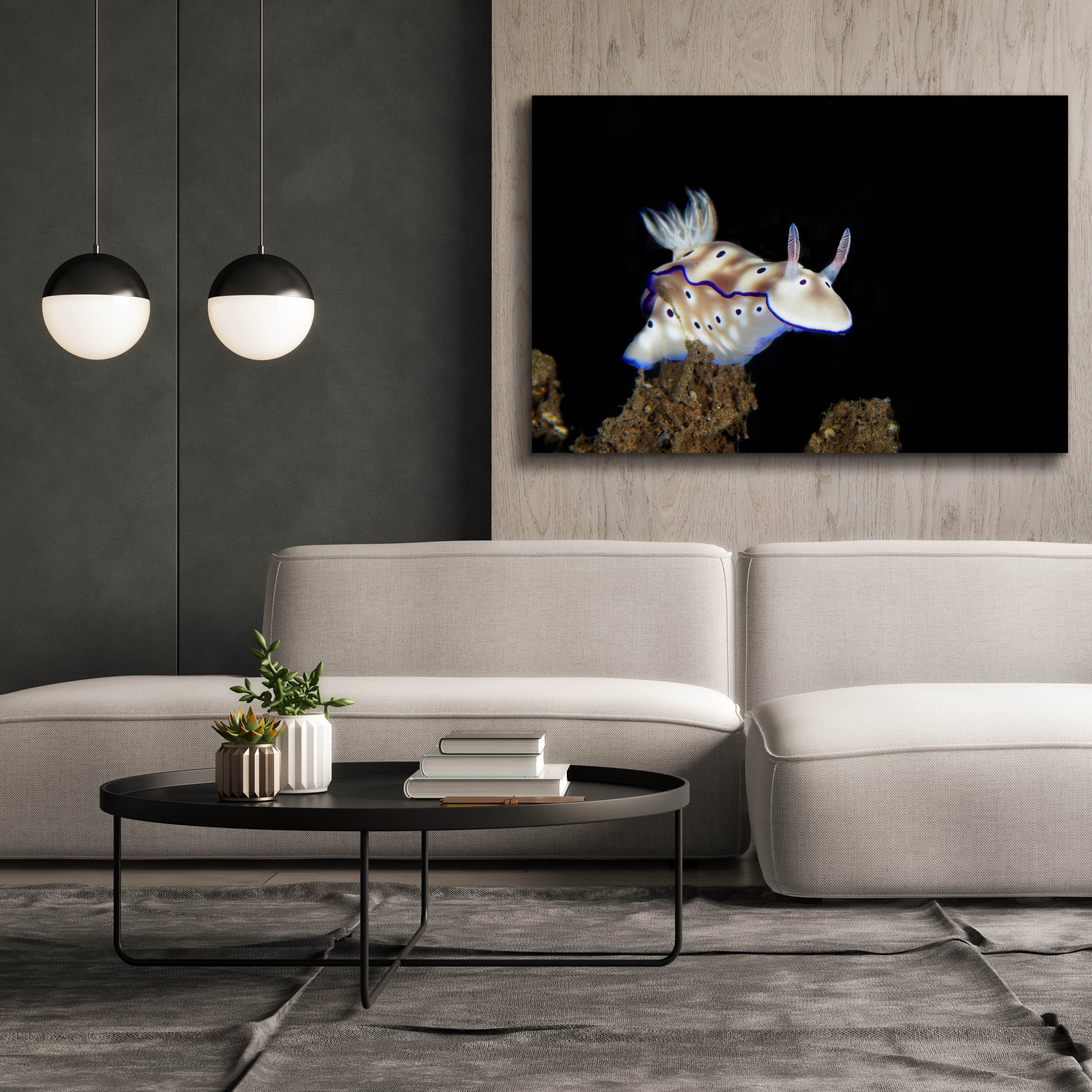 'Nudibranch On Coral Reef' by Epic Portfolio, Canvas Wall Art,60 x 40