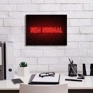 'New Normal In Neon Red' by Epic Portfolio, Canvas Wall Art,16 x 12