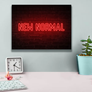 'New Normal In Neon Red' by Epic Portfolio, Canvas Wall Art,16 x 12