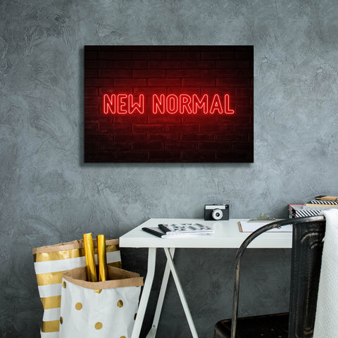Image of 'New Normal In Neon Red' by Epic Portfolio, Canvas Wall Art,26 x 18