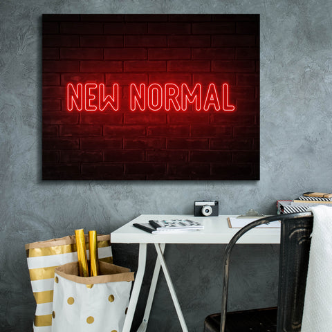 Image of 'New Normal In Neon Red' by Epic Portfolio, Canvas Wall Art,34 x 26