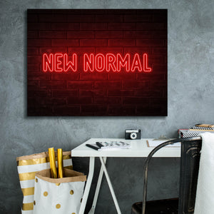 'New Normal In Neon Red' by Epic Portfolio, Canvas Wall Art,34 x 26