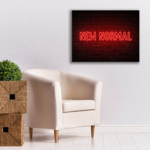 'New Normal In Neon Red' by Epic Portfolio, Canvas Wall Art,34 x 26