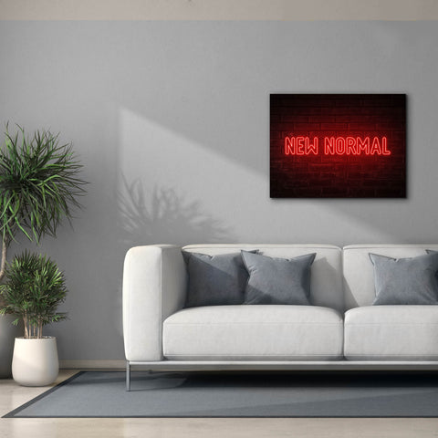 Image of 'New Normal In Neon Red' by Epic Portfolio, Canvas Wall Art,34 x 26