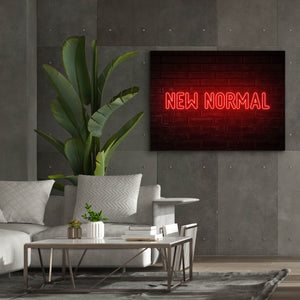 'New Normal In Neon Red' by Epic Portfolio, Canvas Wall Art,54 x 40