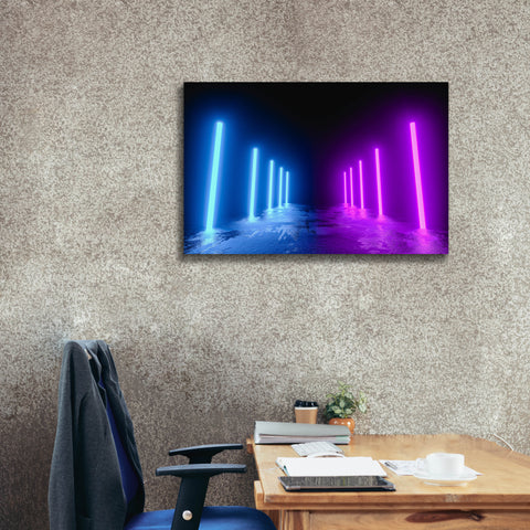 Image of 'Neon Runway' by Epic Portfolio, Canvas Wall Art,40 x 26