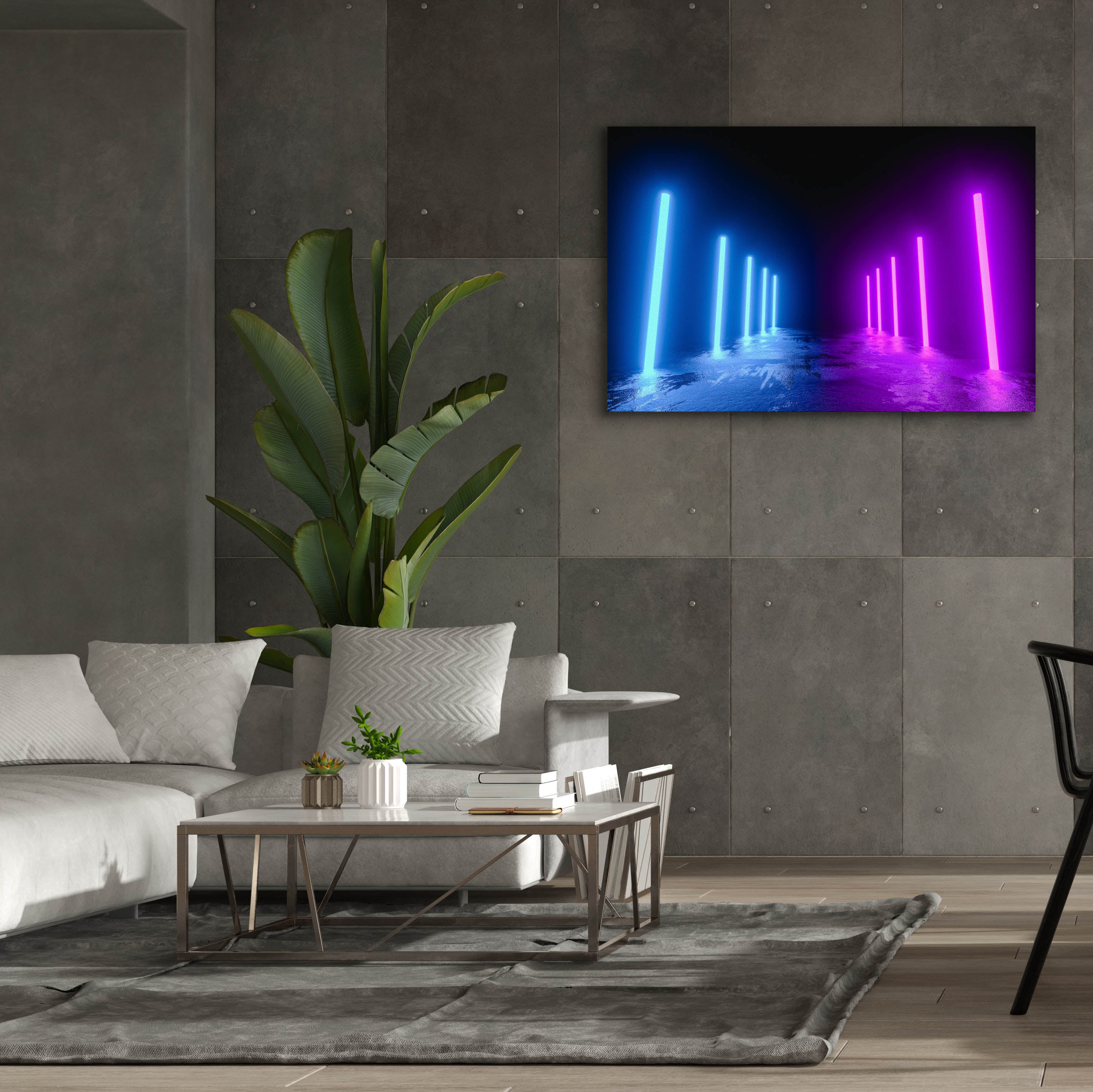 'Neon Runway' by Epic Portfolio, Canvas Wall Art,60 x 40