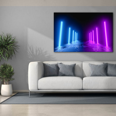 Image of 'Neon Runway' by Epic Portfolio, Canvas Wall Art,60 x 40