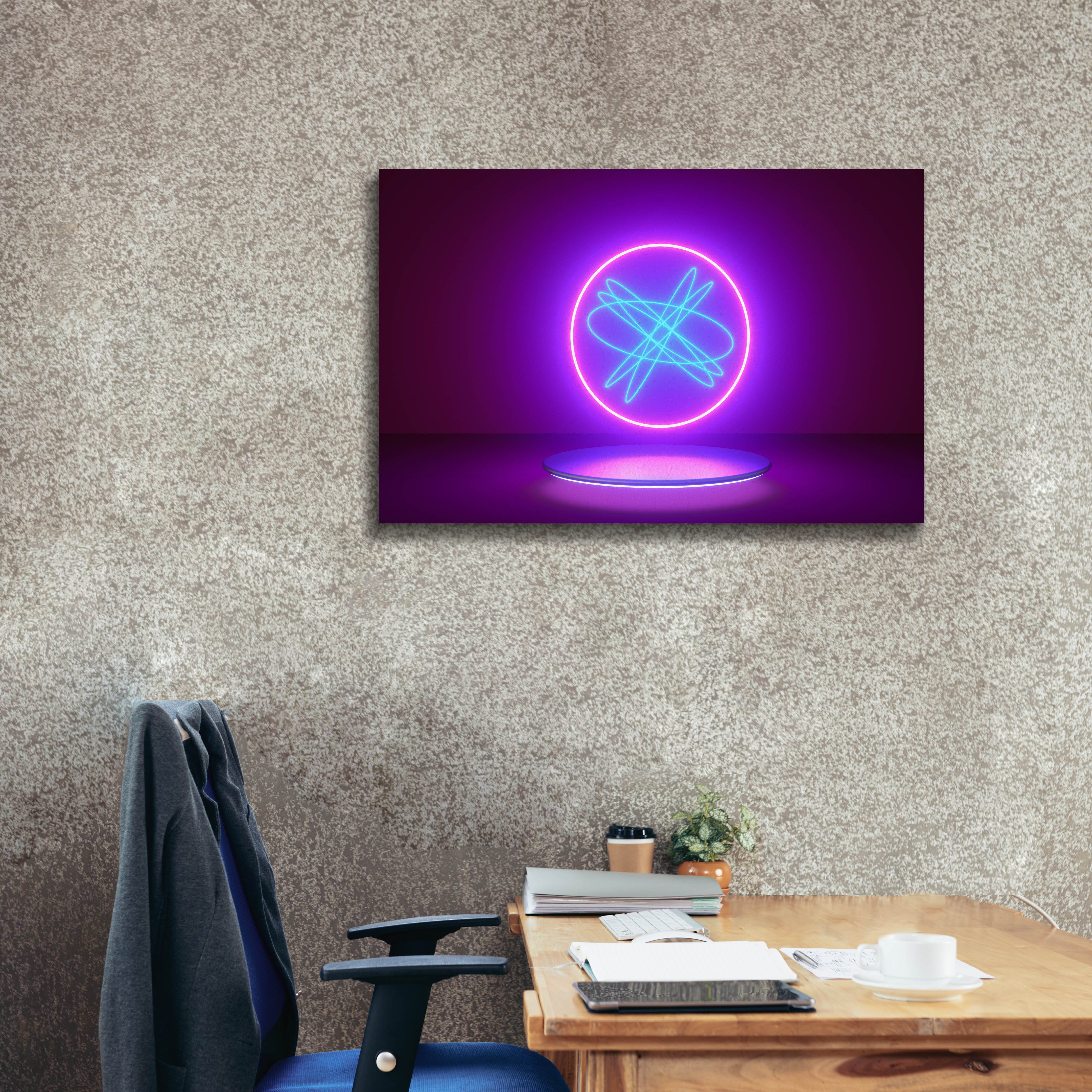 'Neon Reactor' by Epic Portfolio, Canvas Wall Art,40 x 26