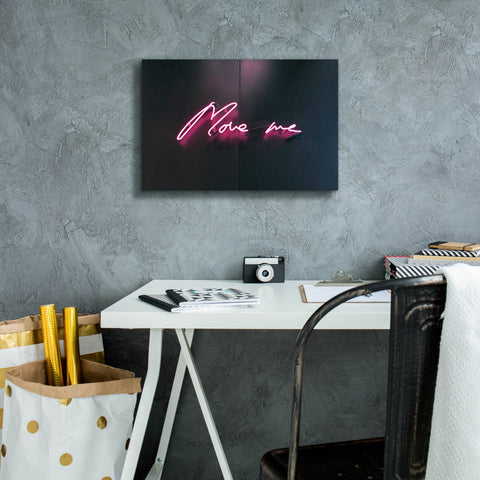 Image of 'Move Me In Neon Pink' by Epic Portfolio, Canvas Wall Art,18 x 12