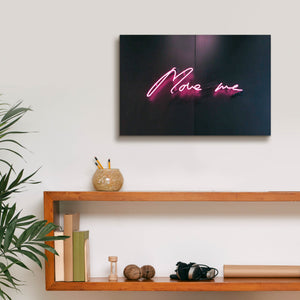 'Move Me In Neon Pink' by Epic Portfolio, Canvas Wall Art,18 x 12