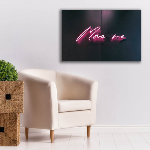 Image of 'Move Me In Neon Pink' by Epic Portfolio, Canvas Wall Art,40 x 26