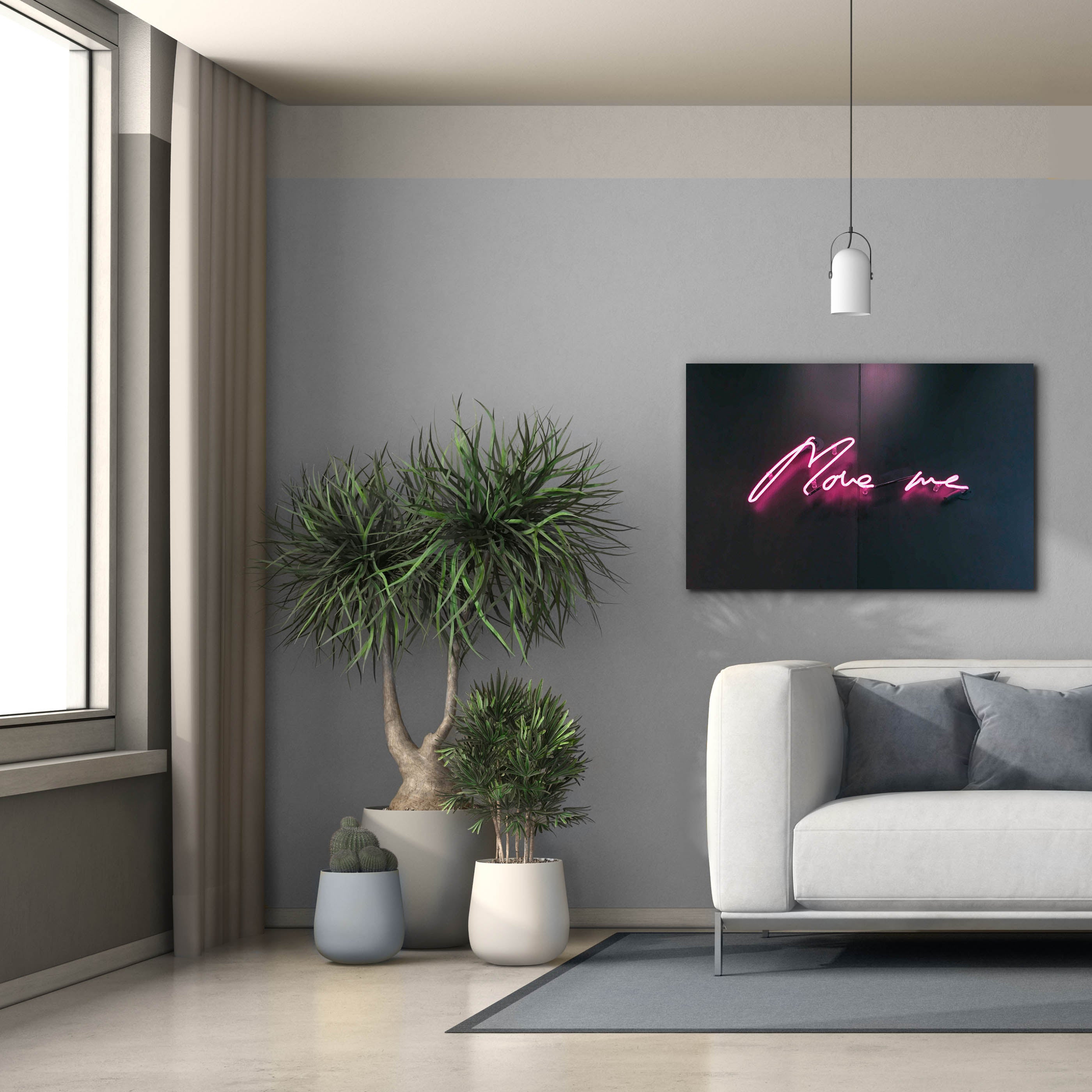 'Move Me In Neon Pink' by Epic Portfolio, Canvas Wall Art,40 x 26