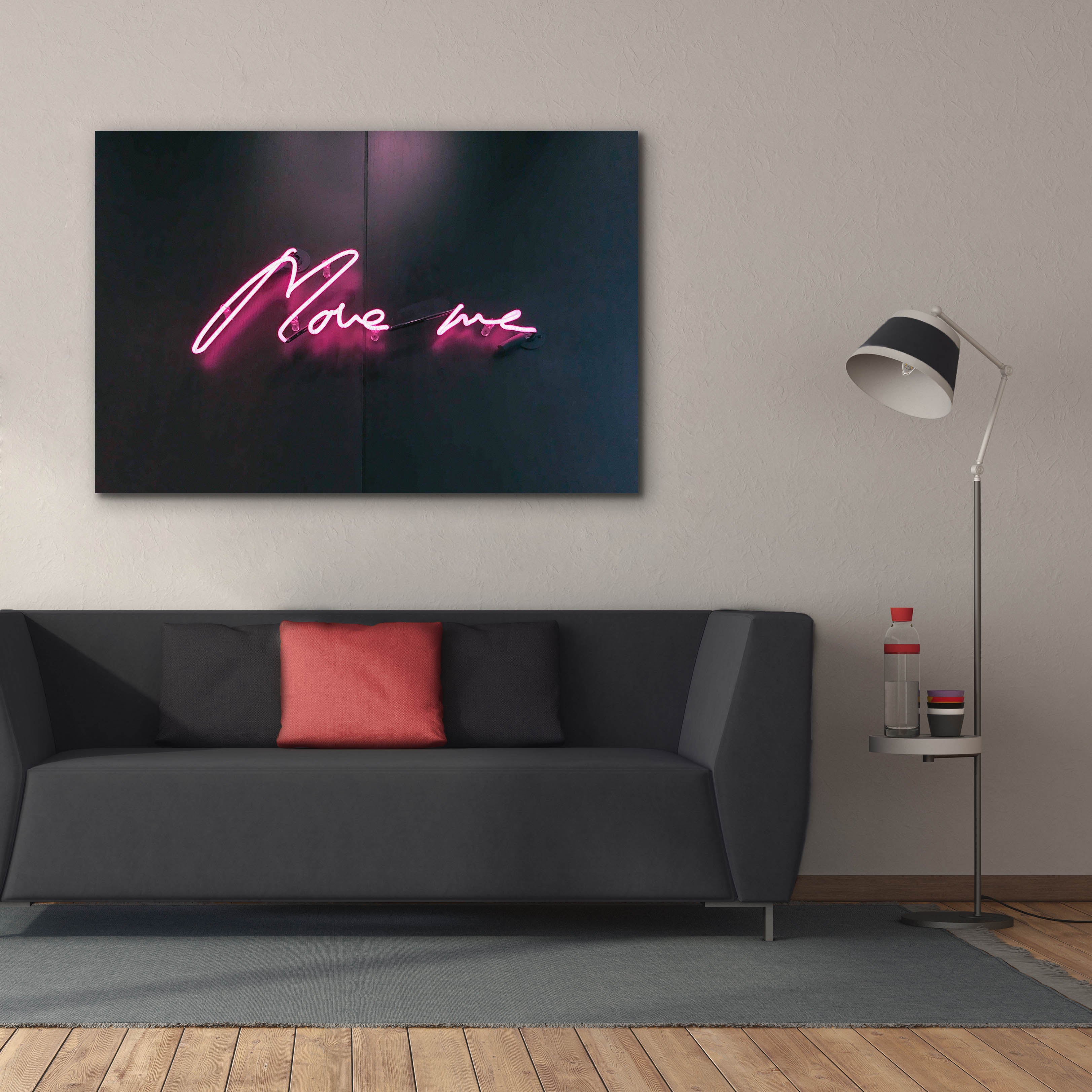 'Move Me In Neon Pink' by Epic Portfolio, Canvas Wall Art,60 x 40