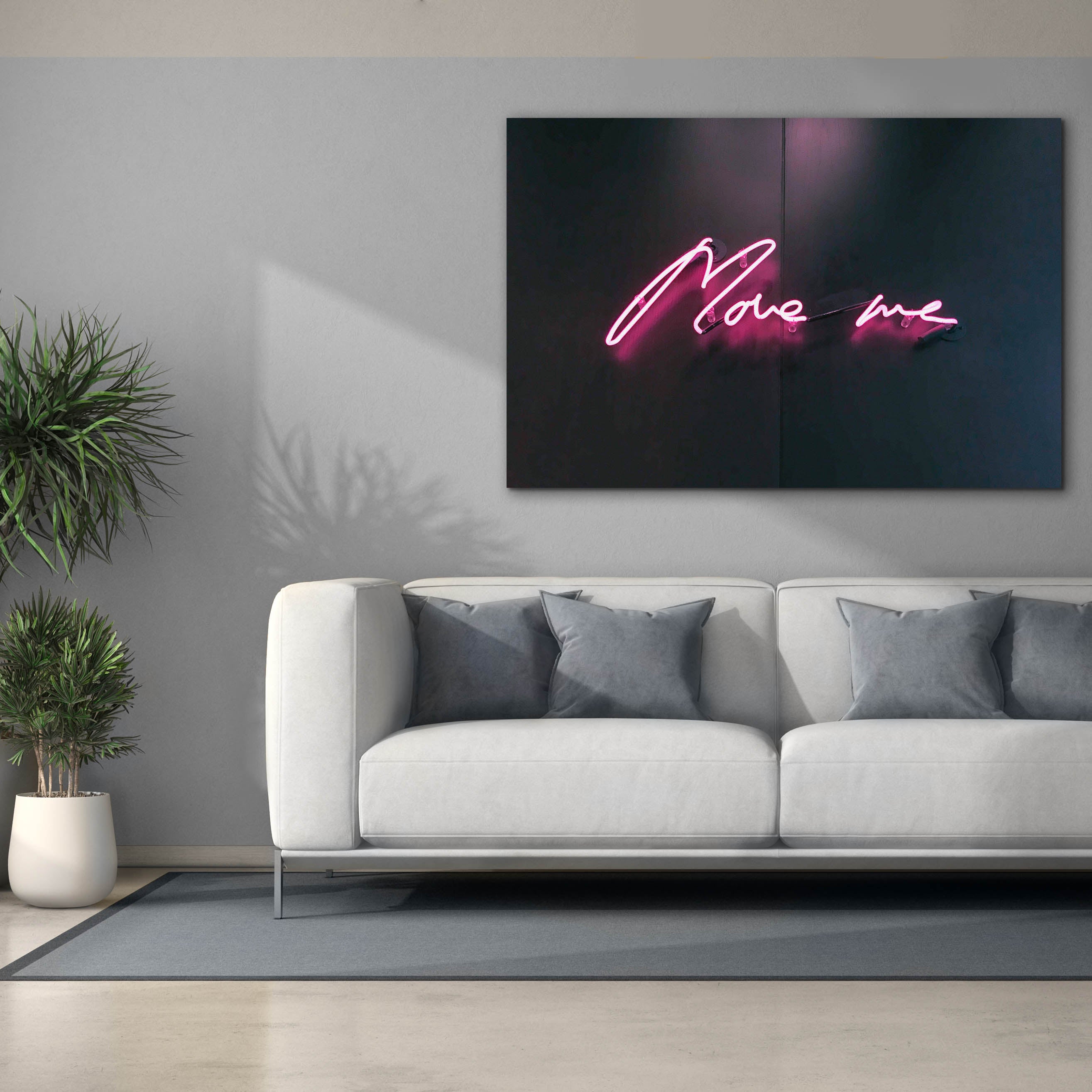'Move Me In Neon Pink' by Epic Portfolio, Canvas Wall Art,60 x 40