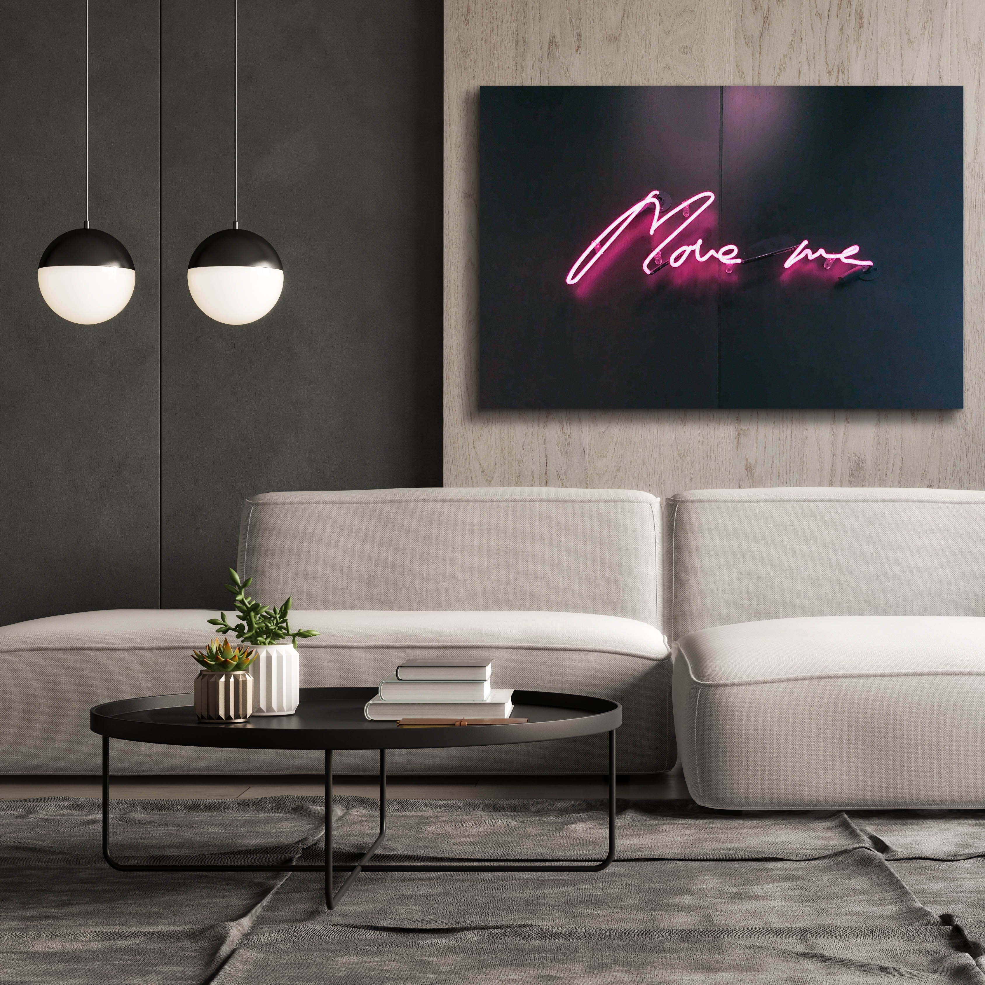 'Move Me In Neon Pink' by Epic Portfolio, Canvas Wall Art,60 x 40
