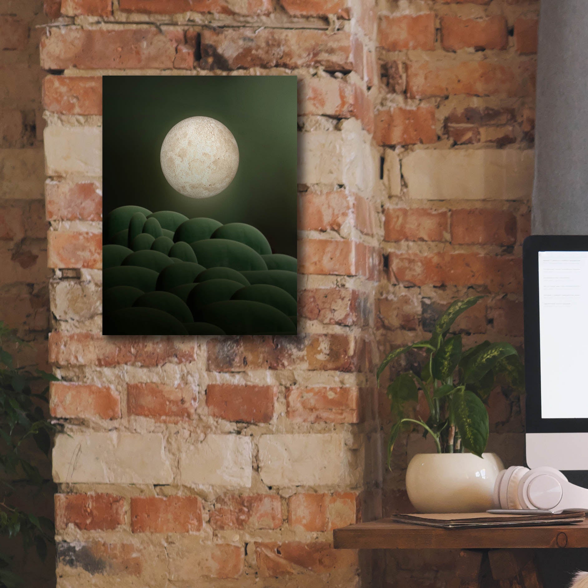 'Moon Mountain' by Epic Portfolio, Canvas Wall Art,12 x 16