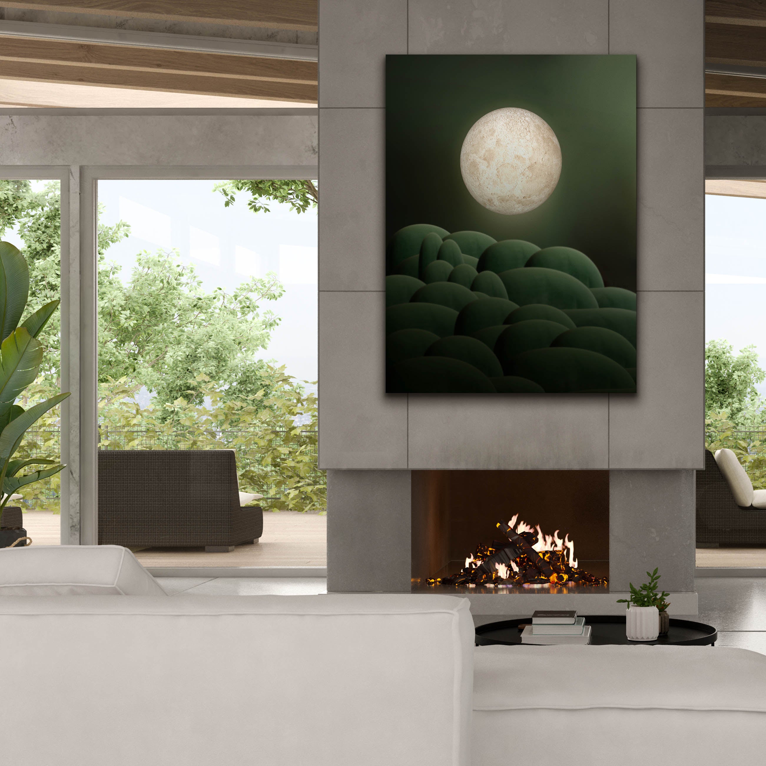 'Moon Mountain' by Epic Portfolio, Canvas Wall Art,40 x 54