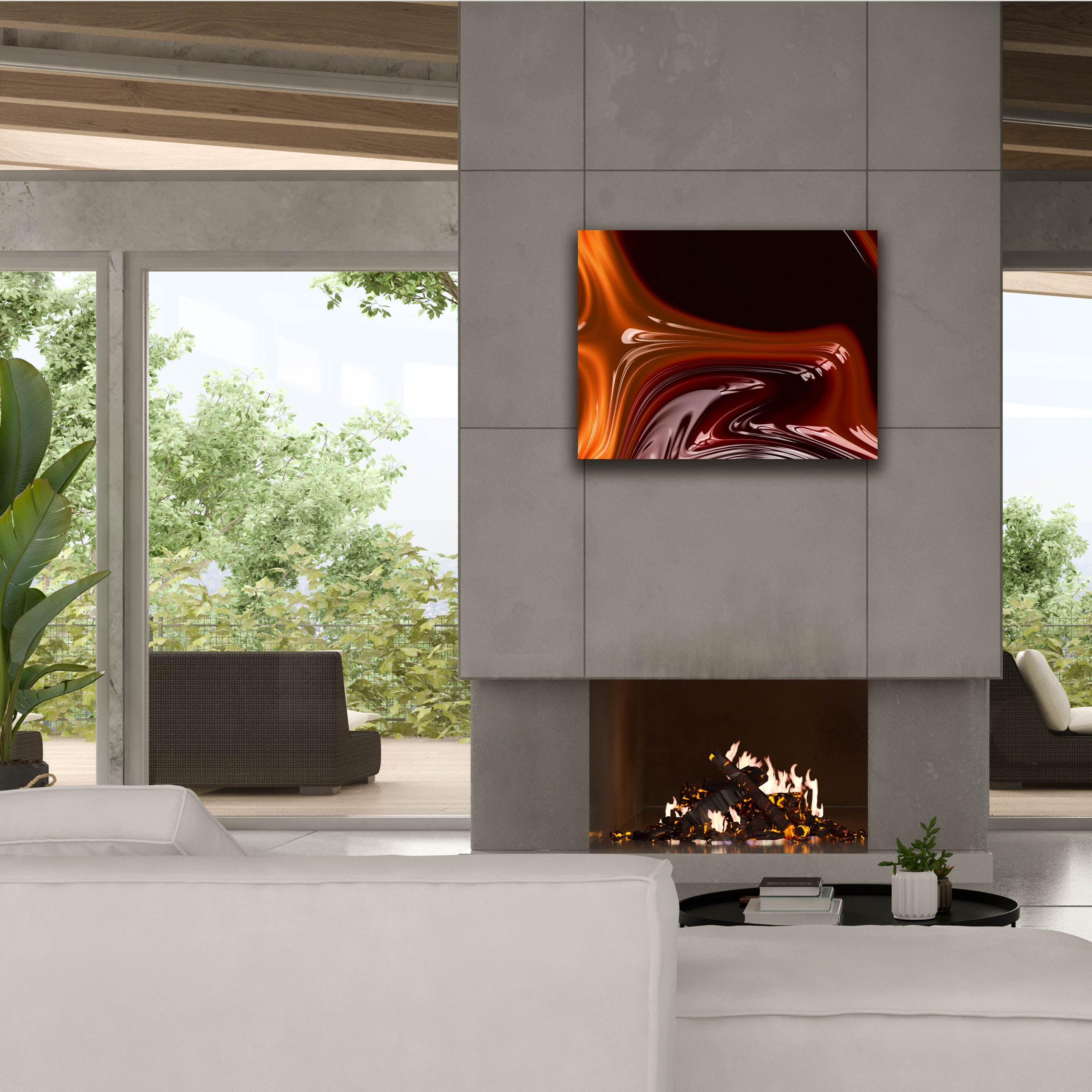 'Molten Caramel ' by Epic Portfolio, Canvas Wall Art,34 x 26