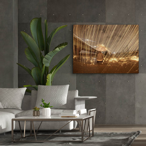Image of 'Metallic Rain' by Epic Portfolio, Canvas Wall Art,54 x 40
