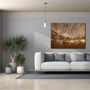 'Metallic Rain' by Epic Portfolio, Canvas Wall Art,54 x 40