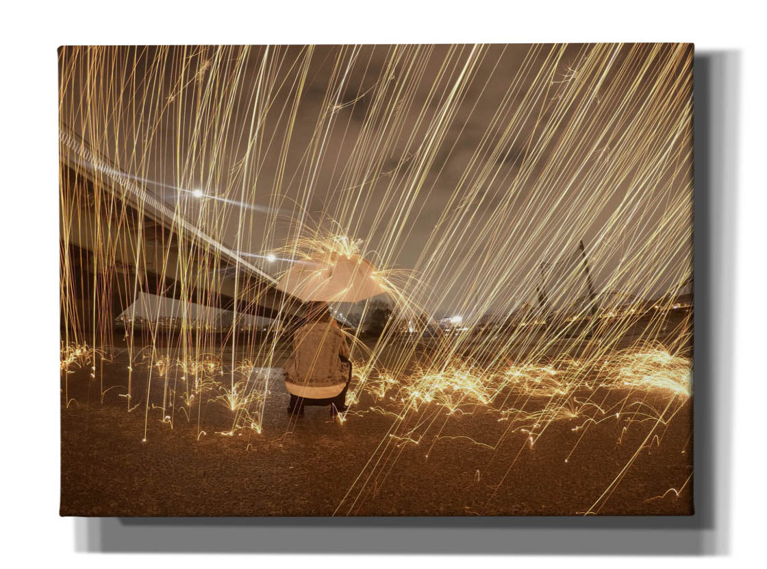 'Metallic Rain' by Epic Portfolio, Canvas Wall Art