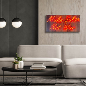 'Make Salsa Not War In Neon Rd' by Epic Portfolio, Canvas Wall Art,40 x 20