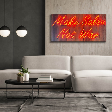 Image of 'Make Salsa Not War In Neon Rd' by Epic Portfolio, Canvas Wall Art,60 x 30