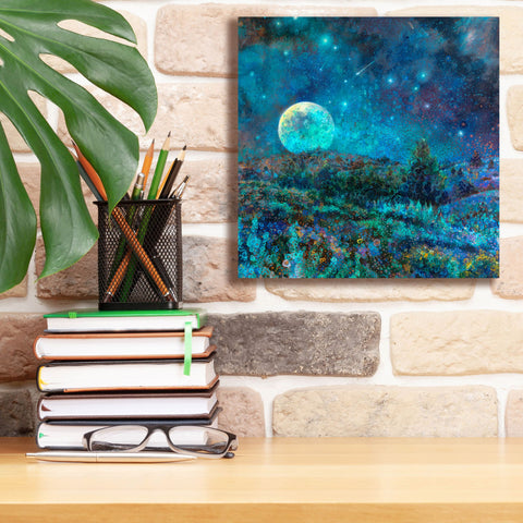 Image of 'New Mexico Moonrise ' by Iris Scott, Canvas Wall Art,12 x 12