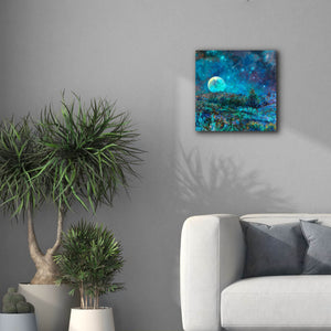 'New Mexico Moonrise ' by Iris Scott, Canvas Wall Art,18 x 18