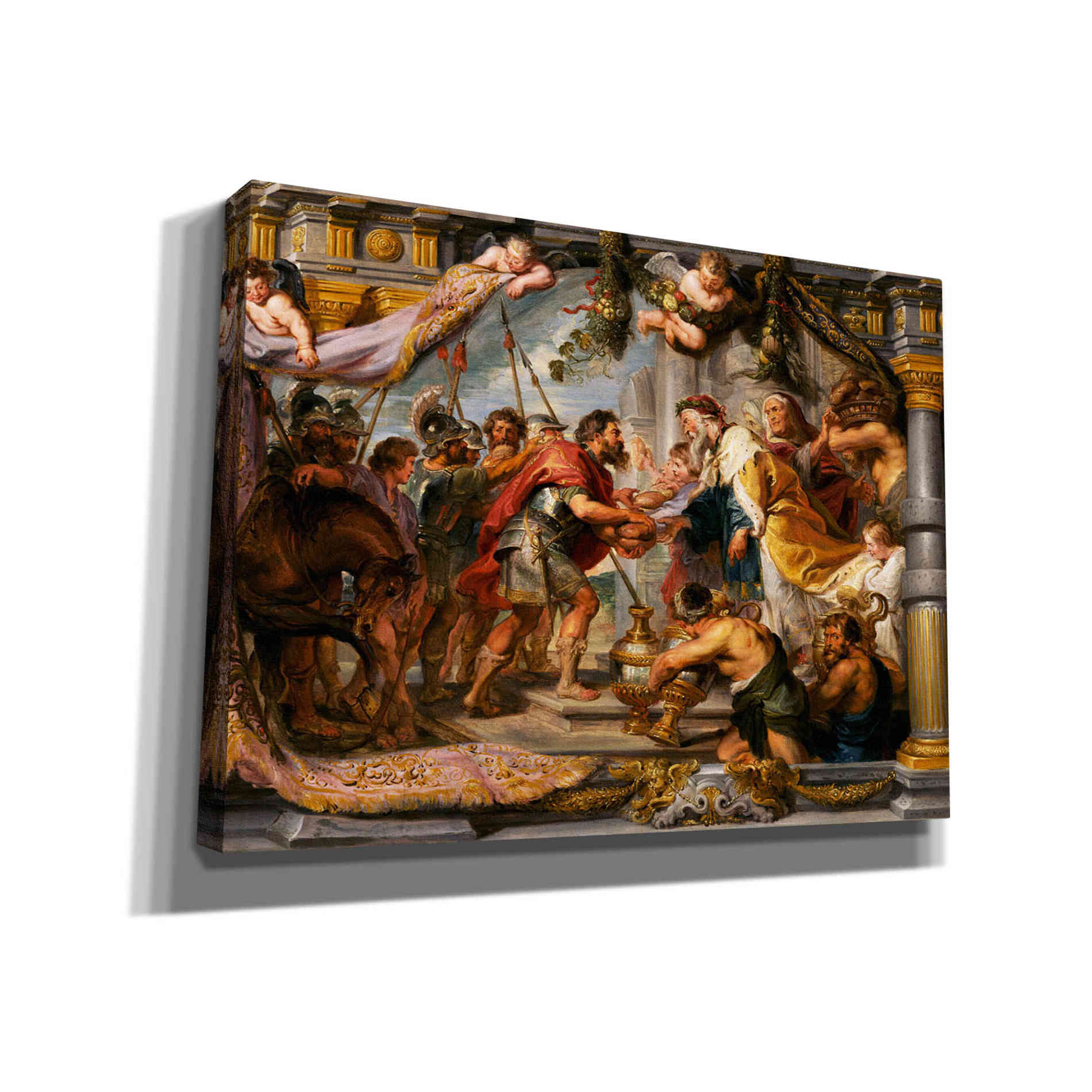 'The Meeting of David and Abigail' by Peter Paul Rubens, Canvas Wall Art