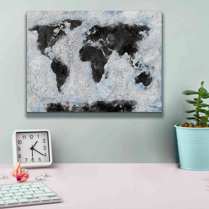 'Old World Map 2' by Britt Hallowell, Canvas Wall Art,16 x 12