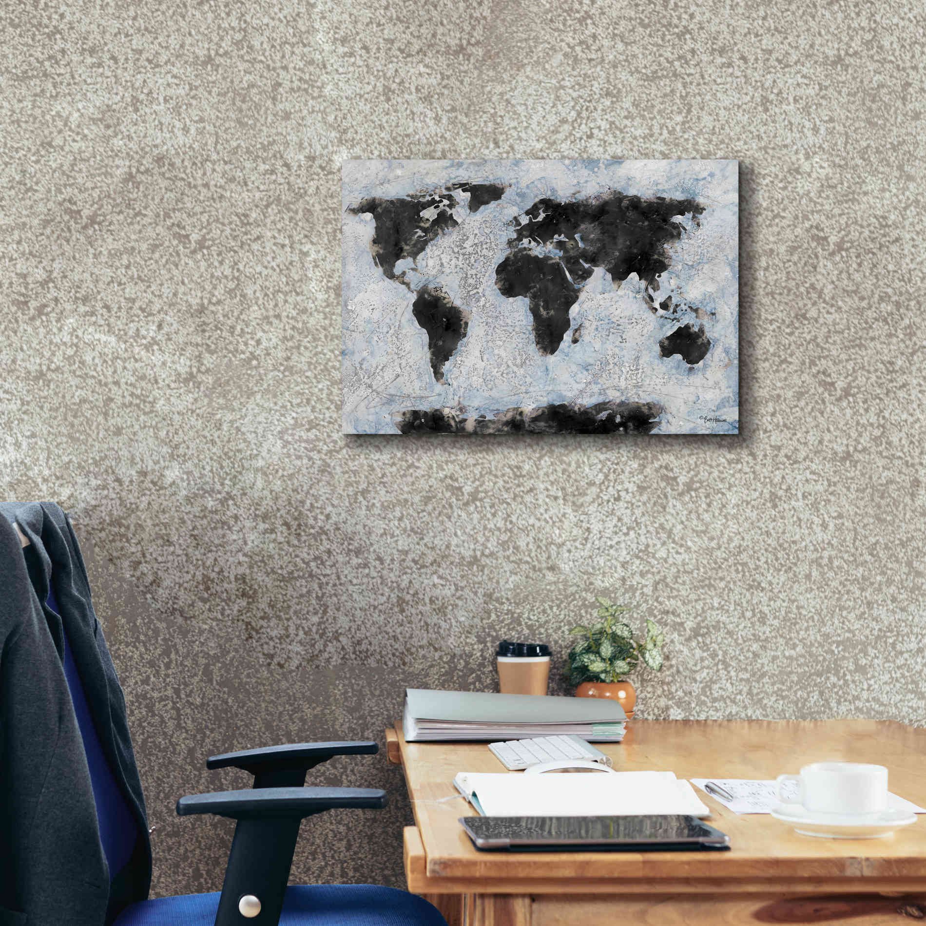 'Old World Map 2' by Britt Hallowell, Canvas Wall Art,26 x 18