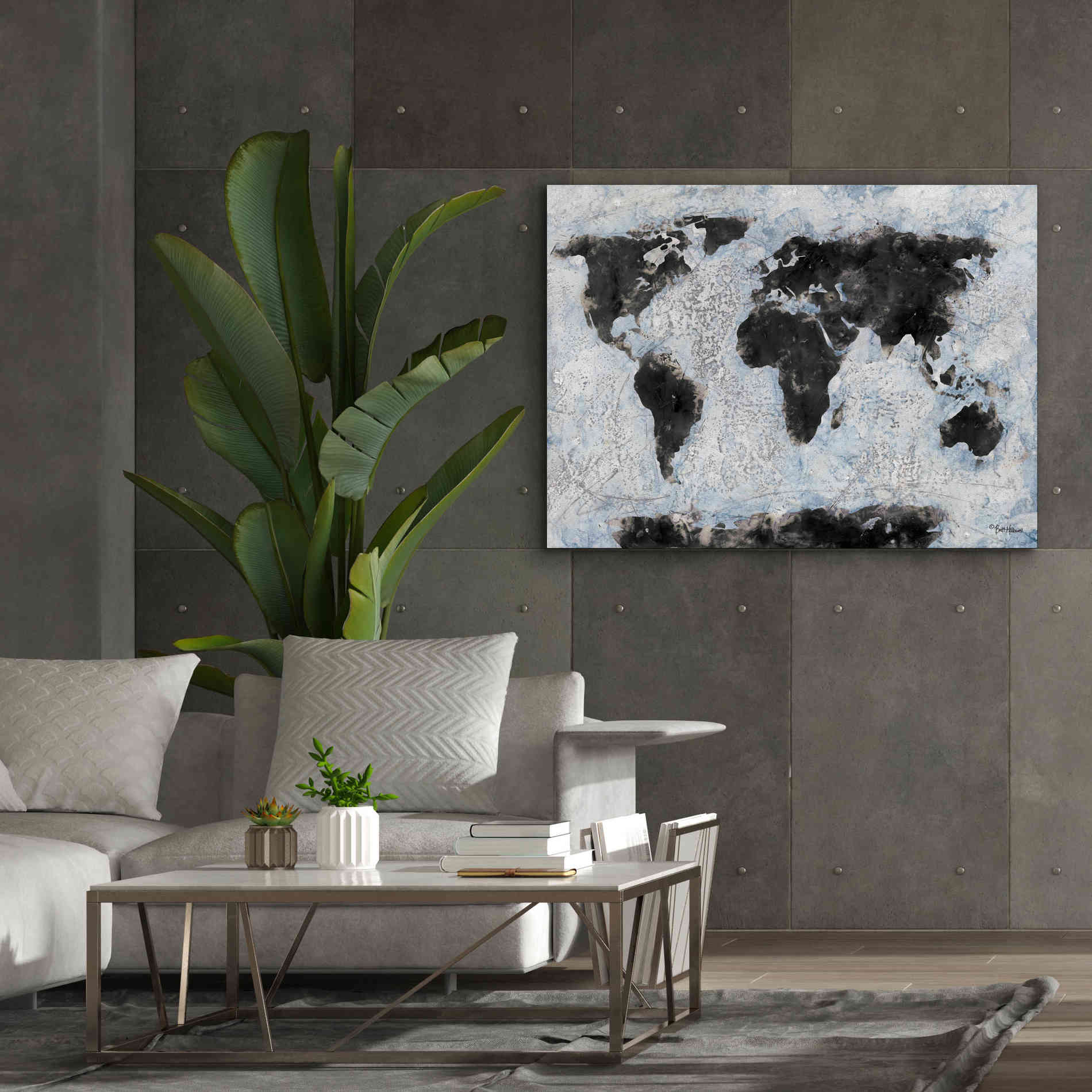 'Old World Map 2' by Britt Hallowell, Canvas Wall Art,54 x 40